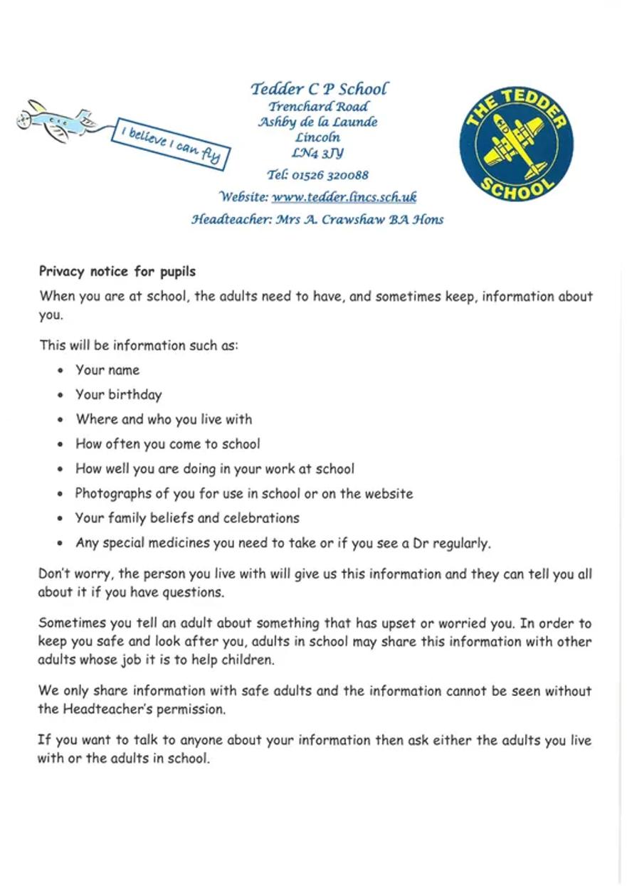 Pupil Privacy Notice
